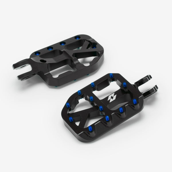 Full-E Charged Black Foot Pegs with 7075 Anodized Pins