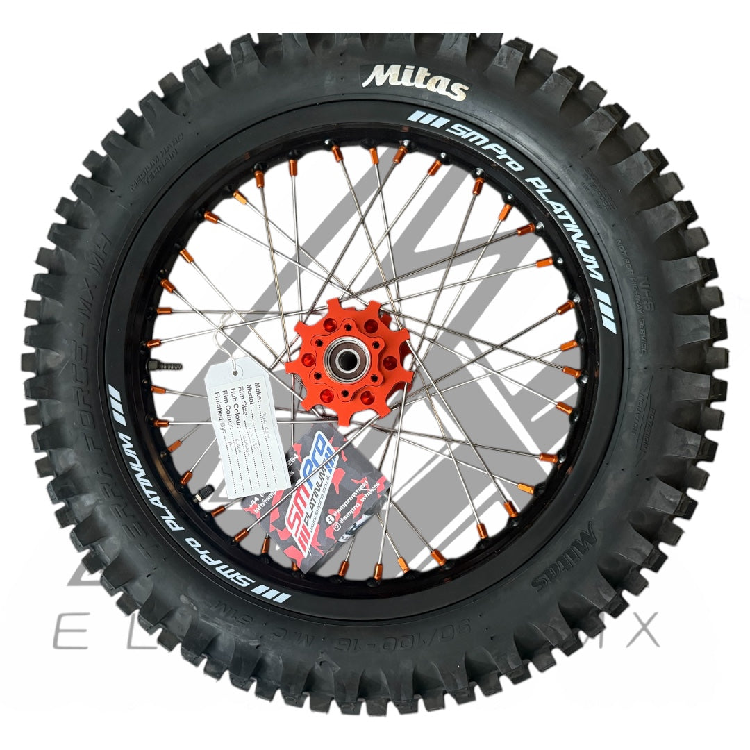 SM Pro Surron LBX 16” Rear Wheel Fitted with Tyre
