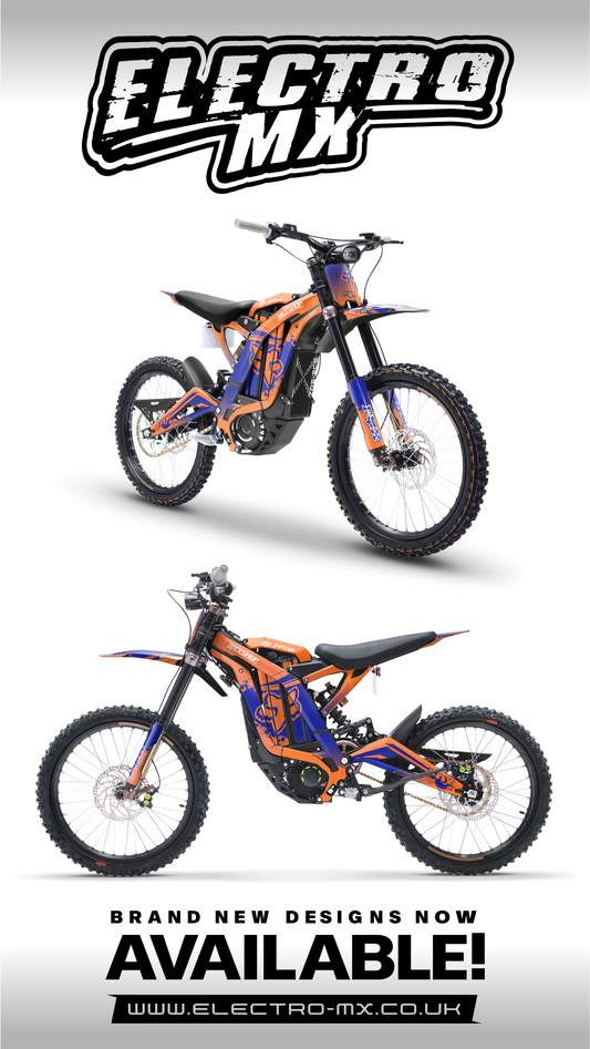 SURRON “DIVIDE FOX ORANGE/BLUE” DECAL KIT