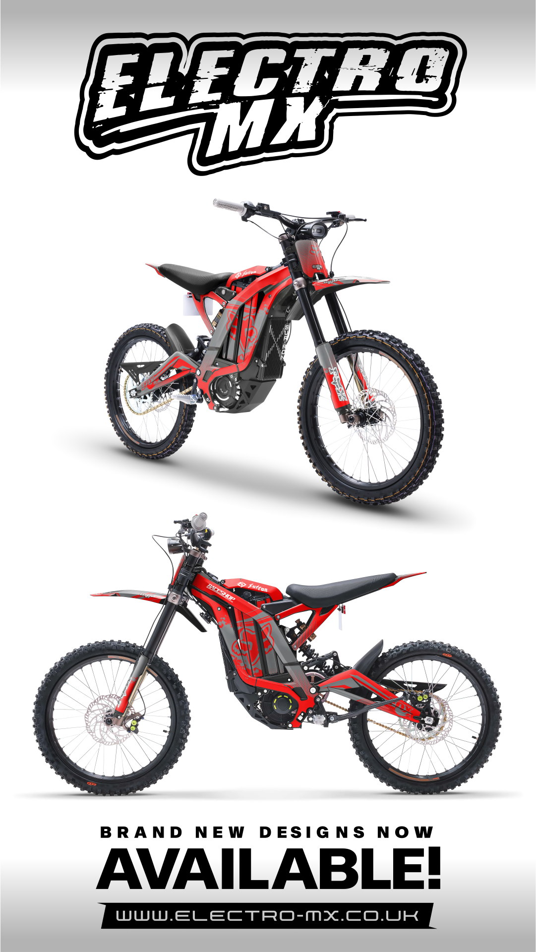 SURRON “DIVIDE FOX RED/GREY” DECAL KIT